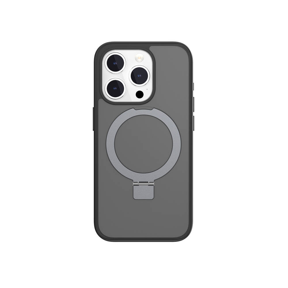 iPhone 15 Pro Kılıf M-safe Şarj Özellikli Yüzük Standlı Lisanslı Switcheasy Magstand-M Kapak
