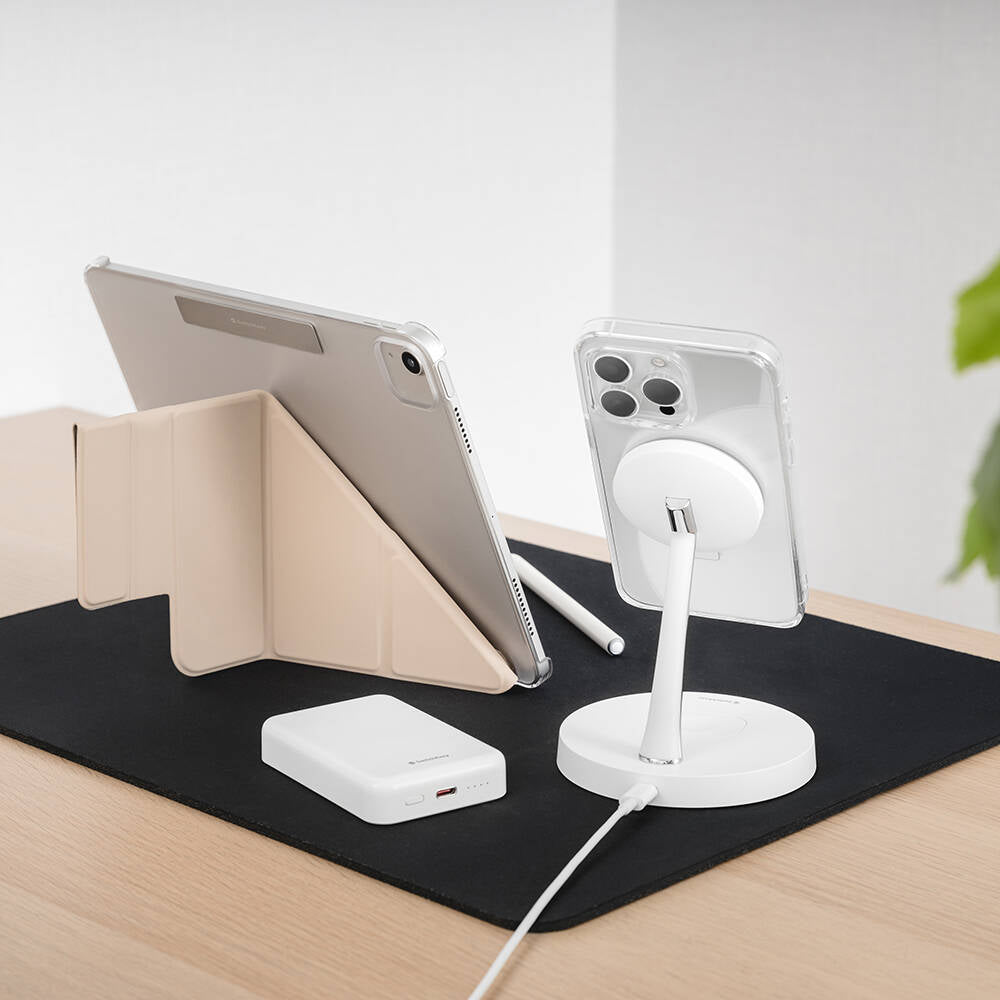 iPhone 15 Pro Kılıf M-safe Şarj Özellikli Yüzük Standlı Lisanslı Switcheasy Magstand-M Kapak