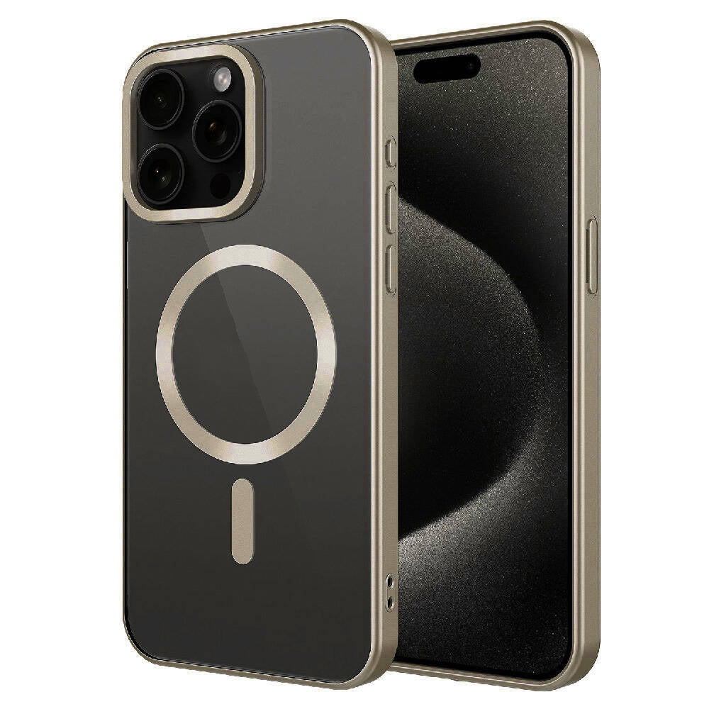 Apple iPhone 15 Pro Kılıf Mat Tasarımlı M-safe Wireless Şarj Özellikli Zore Mat Setro Kapak