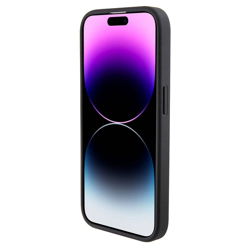 iPhone 15 Pro Kılıf Mercedes Benz Orjinal Lisanslı M-safe Şarj Özellikli Baskı Logolu Paralel Çizgi Desenli Deri Kapak