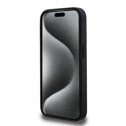 iPhone 15 Pro Kılıf Mercedes Benz Orjinal Lisanslı M-safe Şarj Özellikli Mühürlü Yıldız Desenli ve Logolu Deri Kapak