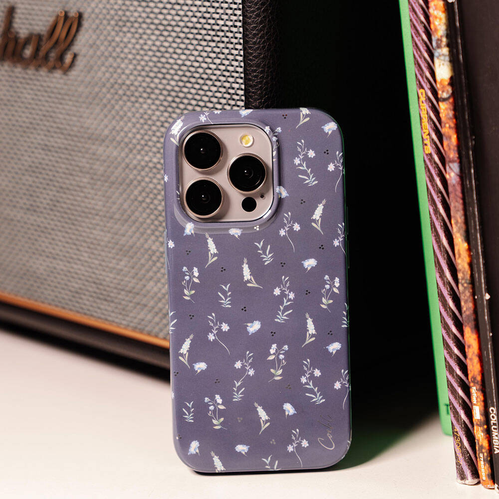 iPhone 15 Pro Kılıf Mini Çayır Çiçekleri Desenli Coehl Prairie Kapak
