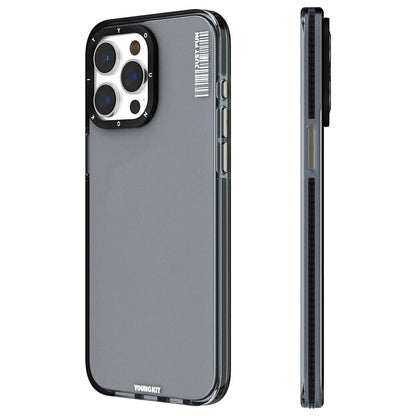 iPhone 15 Pro Kılıf Pürüzsüz Düz Arka Yüzey YoungKit Crystal Color Serisi Kapak