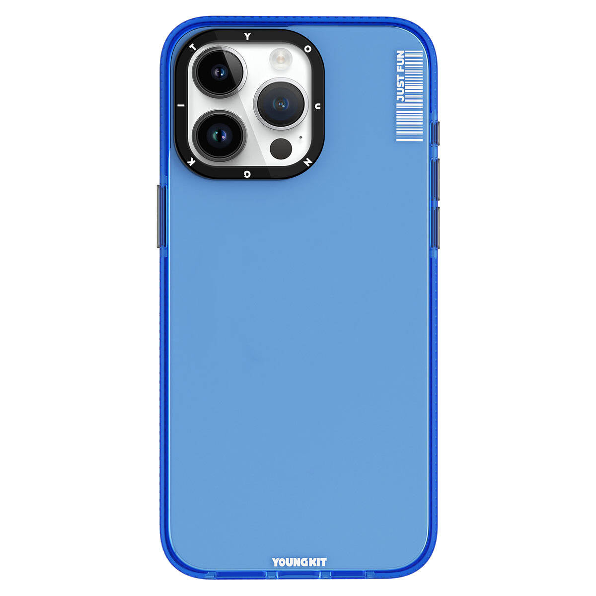 iPhone 15 Pro Kılıf Pürüzsüz Düz Arka Yüzey YoungKit Crystal Color Serisi Kapak