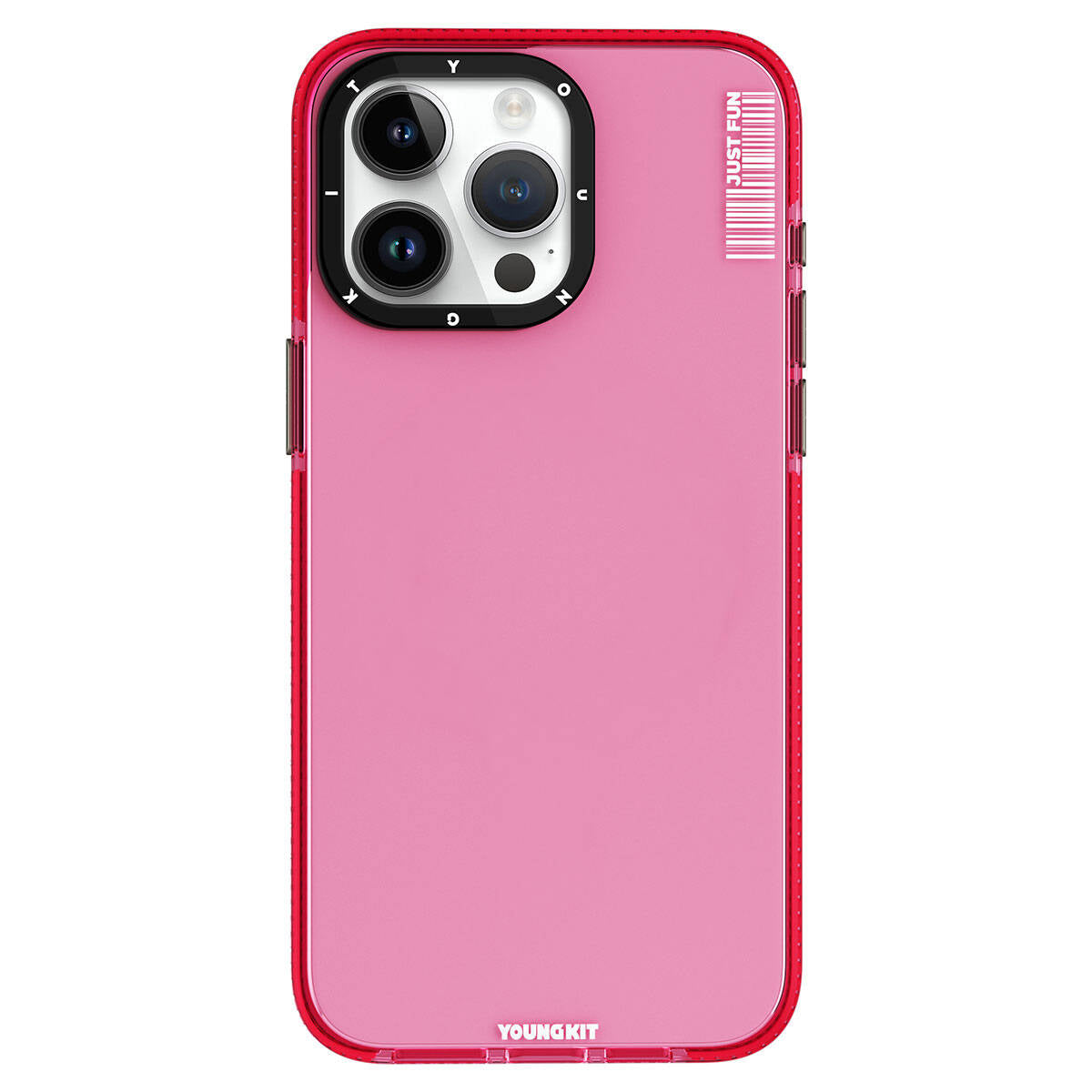 iPhone 15 Pro Kılıf Pürüzsüz Düz Arka Yüzey YoungKit Crystal Color Serisi Kapak
