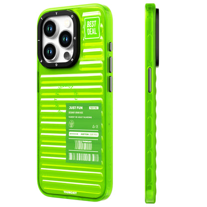 iPhone 15 Pro Kılıf Şeffaf Renkli Tasarım YoungKit Fluorite Serisi Kapak
