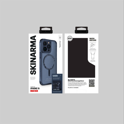 iPhone 15 Pro Kılıf SkinArma Şeffaf Airbag Tasarımlı M-safe Şarj Özellikli Saido Kapak