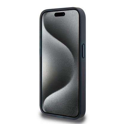iPhone 15 Pro Kılıf TUMI Orjinal Lisanslı M-safe Şarj Özellikli Buzlanmış Saydam Fırça Kamuflajı Desenli Kapak