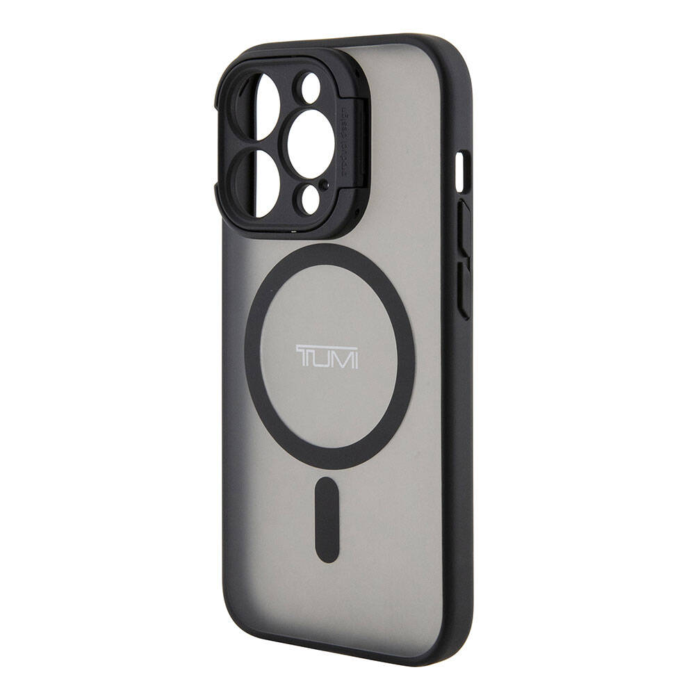 iPhone 15 Pro Kılıf TUMI Orjinal Lisanslı M-safe Şarj Özellikli Kamera Standlı Buzlu Mat Kapak