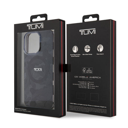 iPhone 15 Pro Kılıf TUMI Orjinal Lisanslı M-safe Şarj Özellikli PC TPU Çift Katmanlı Kamuflaj Desenli Kapak