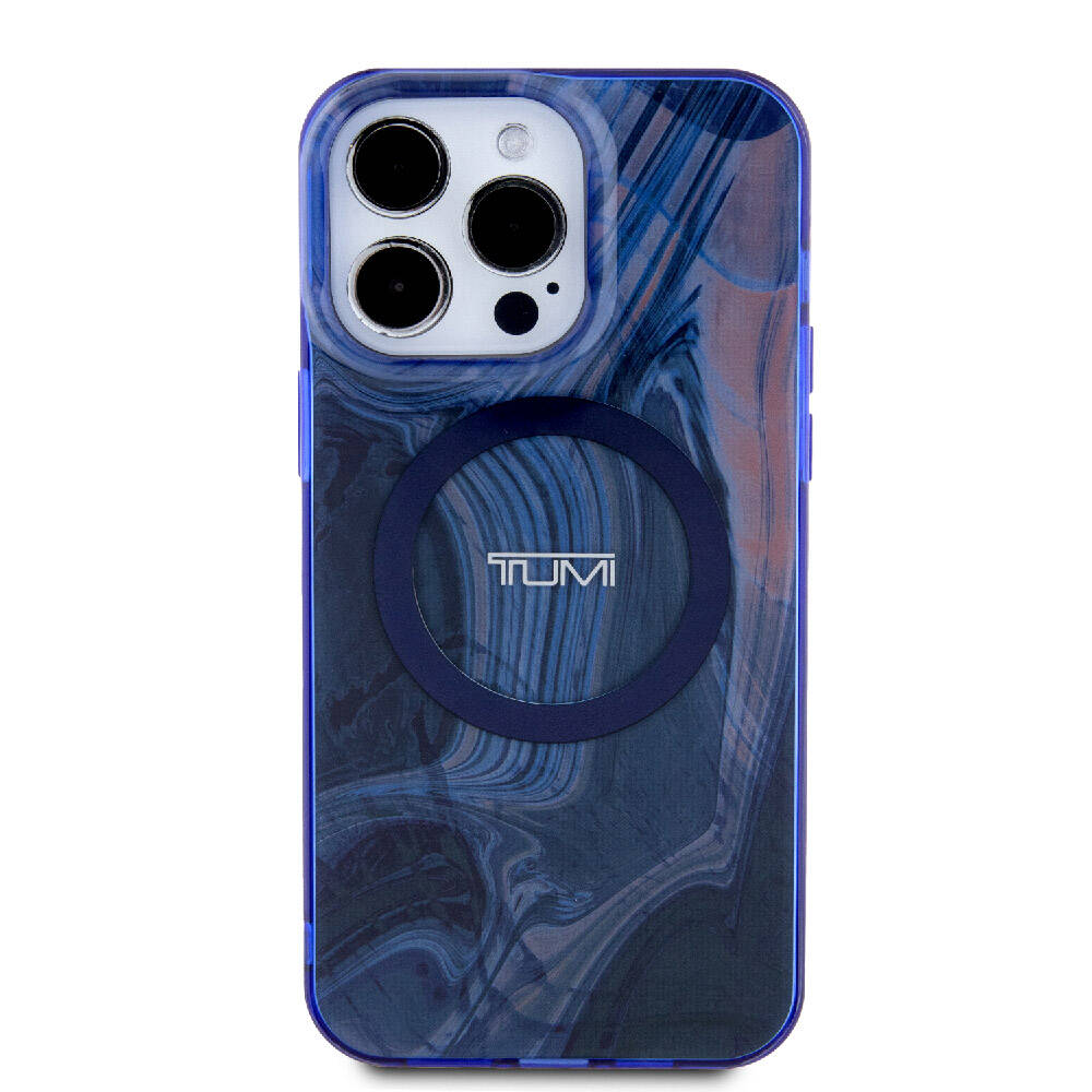 iPhone 15 Pro Kılıf TUMI Orjinal Lisanslı M-safe Şarj Özellikli PC TPU Çift Katmanlı Sıvı Baskılı Kapak