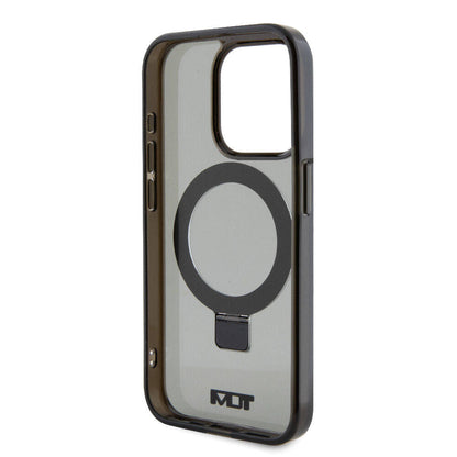 iPhone 15 Pro Kılıf TUMI Orjinal Lisanslı M-safe Şarj Özellikli PC TPU Metal Logolu Ring Standlı Kapak