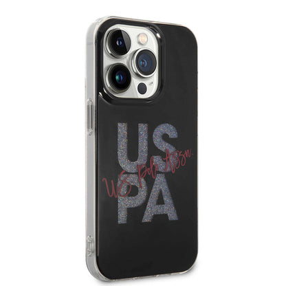 iPhone 15 Pro Kılıf U.S. Polo Assn. Orjinal Lisanslı Simli Parlak Alfabe Tasarım Kapak