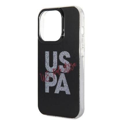 iPhone 15 Pro Kılıf U.S. Polo Assn. Orjinal Lisanslı Simli Parlak Alfabe Tasarım Kapak