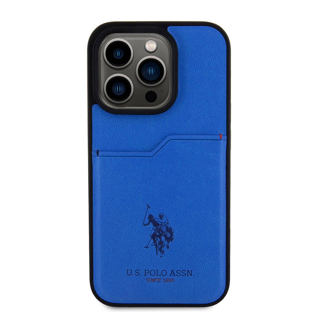 iPhone 15 Pro Kılıf U.S. Polo Assn. Orjinal Lisanslı Baskı Logolu PU Kartlıklı Kapak