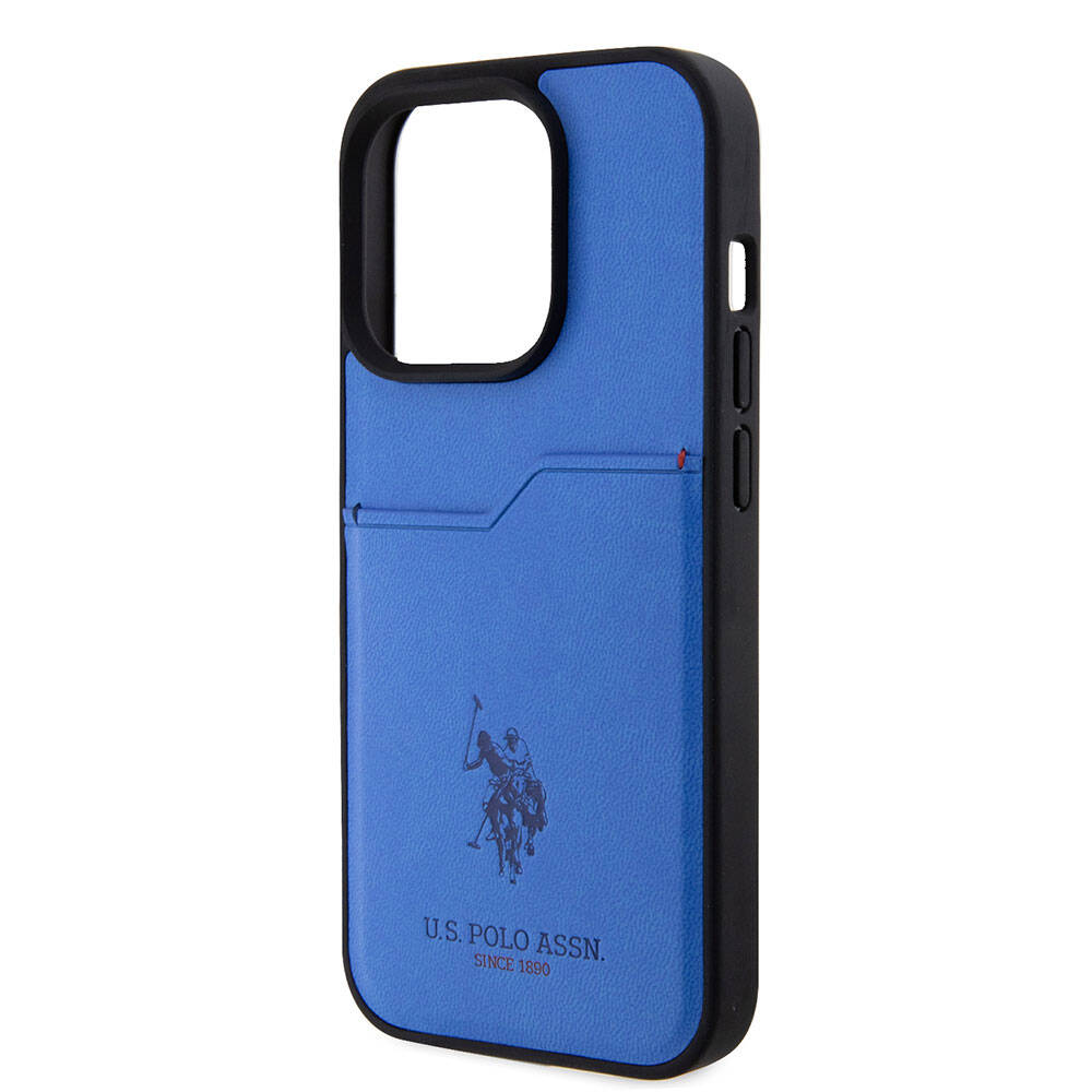 iPhone 15 Pro Kılıf U.S. Polo Assn. Orjinal Lisanslı Baskı Logolu PU Kartlıklı Kapak