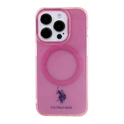 iPhone 15 Pro Kılıf U.S. Polo Assn. Orjinal Lisanslı M-safe Şarj Özellikli Transparan Tasarım Kapak