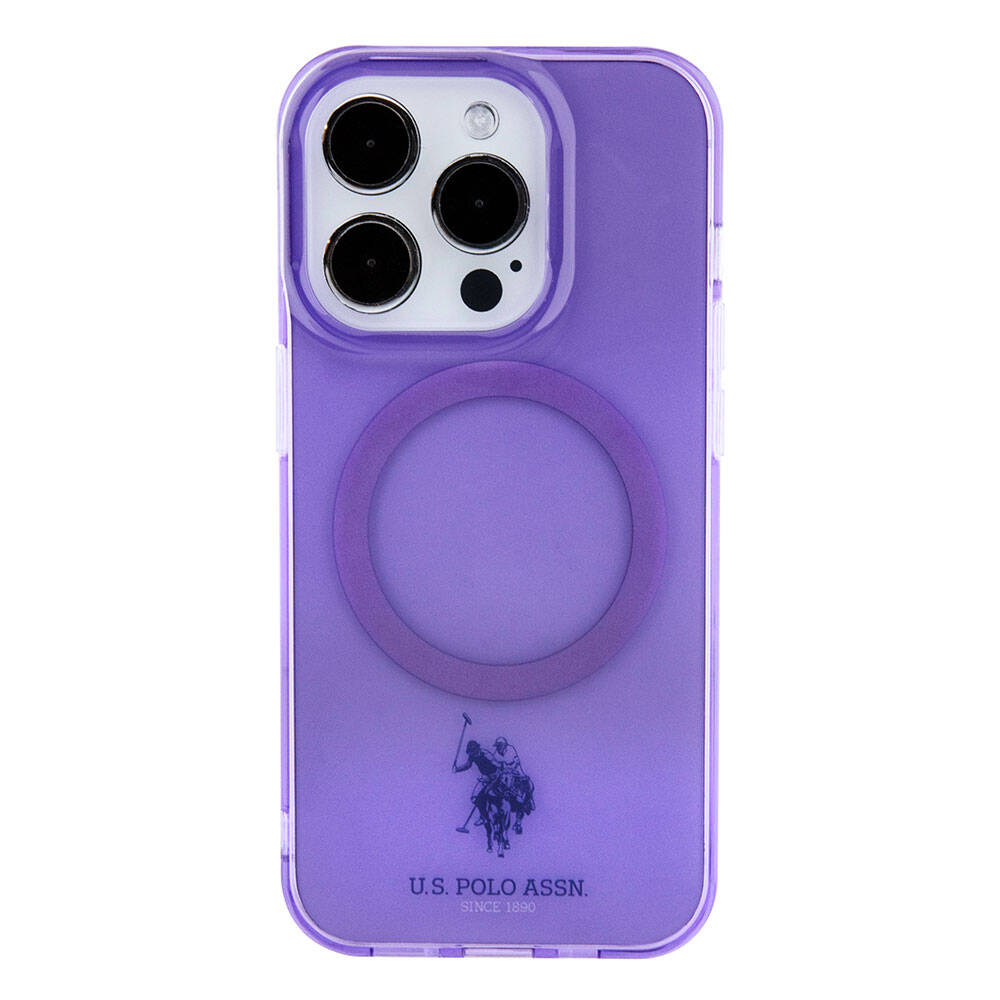 iPhone 15 Pro Kılıf U.S. Polo Assn. Orjinal Lisanslı M-safe Şarj Özellikli Transparan Tasarım Kapak