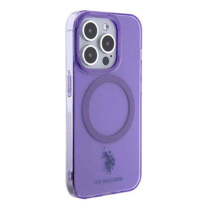 iPhone 15 Pro Kılıf U.S. Polo Assn. Orjinal Lisanslı M-safe Şarj Özellikli Transparan Tasarım Kapak