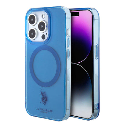 iPhone 15 Pro Kılıf U.S. Polo Assn. Orjinal Lisanslı M-safe Şarj Özellikli Transparan Tasarım Kapak