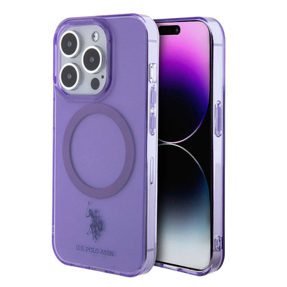 iPhone 15 Pro Kılıf U.S. Polo Assn. Orjinal Lisanslı M-safe Şarj Özellikli Transparan Tasarım Kapak