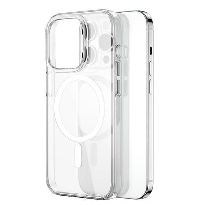 iPhone 15 Pro Kılıf Wiwu BC-022 M-safe Şarj Özellikli Şeffaf Transparan Kapak