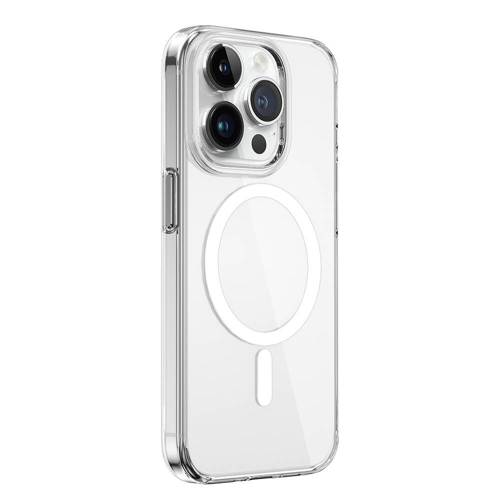 iPhone 15 Pro Kılıf Wiwu BC-022 M-safe Şarj Özellikli Şeffaf Transparan Kapak