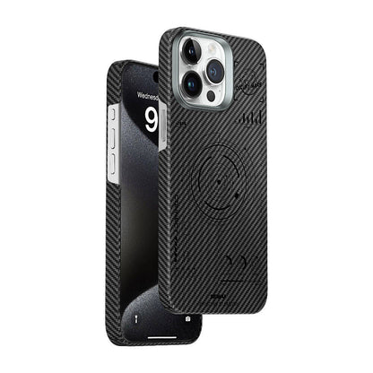 iPhone 15 Pro Kılıf Wiwu HHX-016 Karbon Fiber 600D Mars Kevlar Kapak