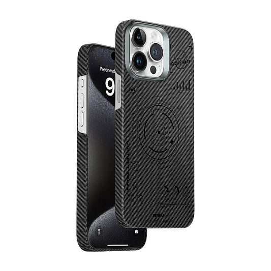 iPhone 15 Pro Kılıf Wiwu HHX-016 Karbon Fiber 600D Mars Kevlar Kapak