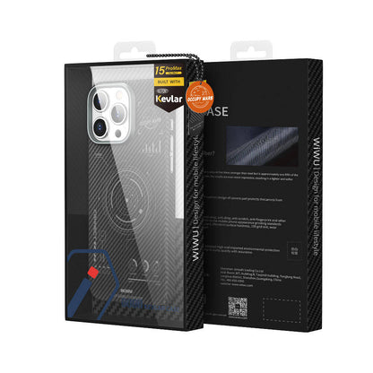 iPhone 15 Pro Kılıf Wiwu HHX-016 Karbon Fiber 600D Mars Kevlar Kapak