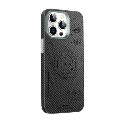 iPhone 15 Pro Kılıf Wiwu HHX-016 Karbon Fiber 600D Mars Kevlar Kapak