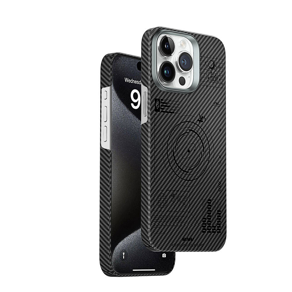 iPhone 15 Pro Kılıf Wiwu KJZ-017 Karbon Fiber 600D Explore Kevlar Kapak