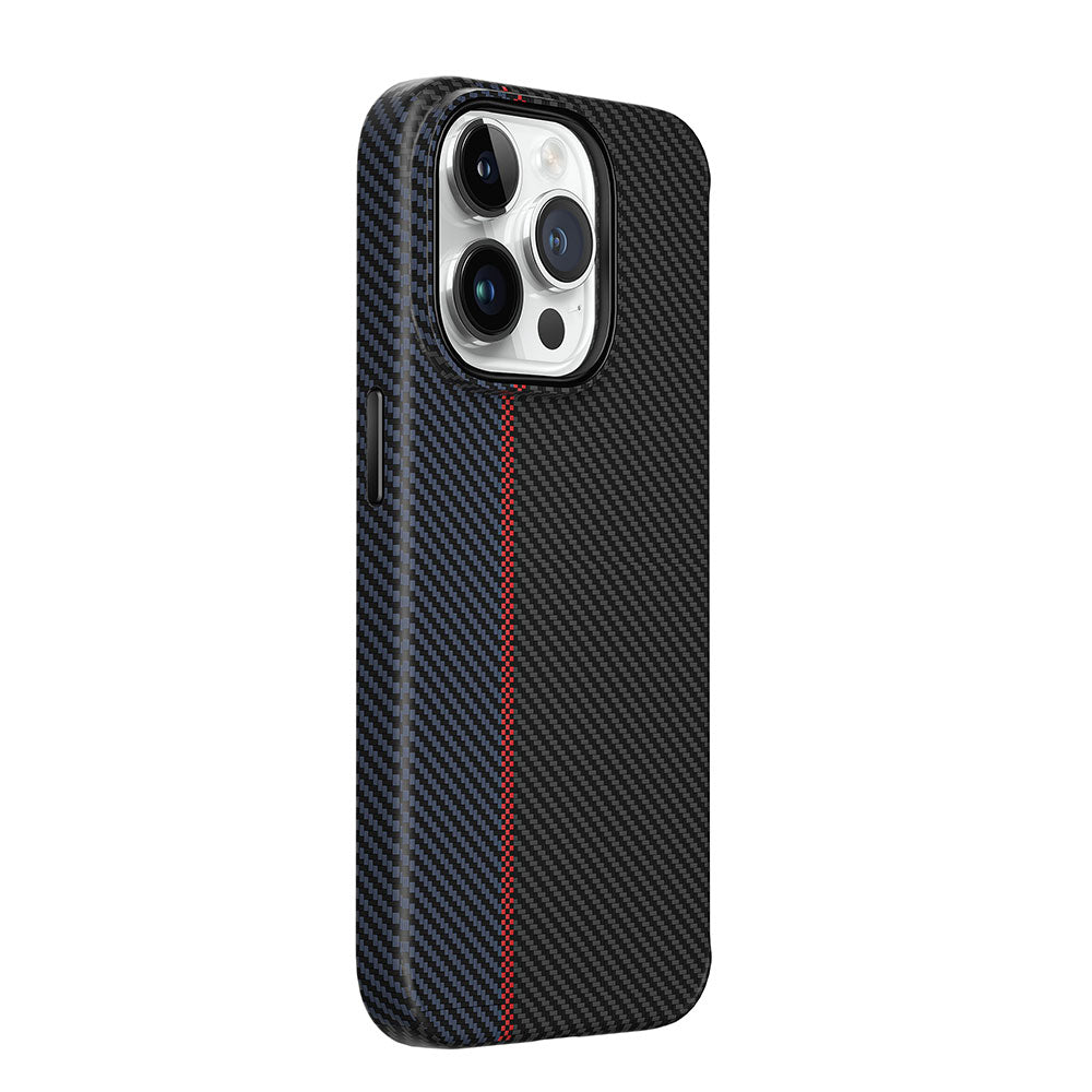 iPhone 15 Pro Kılıf Wiwu LCC-107 Karbon Fiber M-safe Şarj Özellikli Kamera Korumalı Kabon Kapak