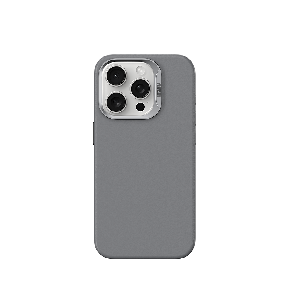iPhone 15 Pro Kılıf Wiwu SP-019 M-safe Şarj Özellikli Vegan Leather Deri Kapak