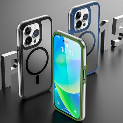 iPhone 15 Pro Kılıf Wiwu ZKK-012 M-safe Şarj Özellikli Air Cushion Kapak