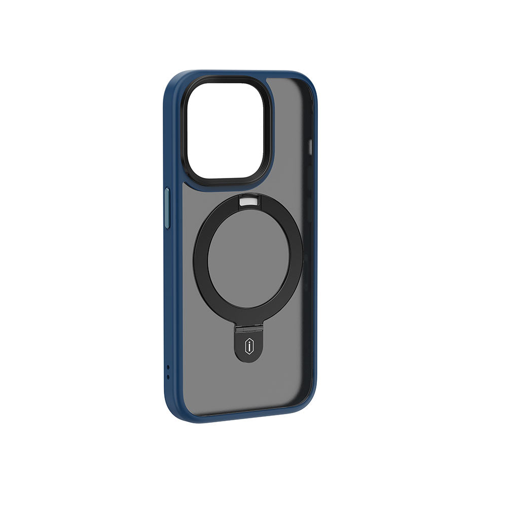 iPhone 15 Pro Max Kılıf Wiwu ZMM-010 M-safe Şarj Özellikli Mat Arka Yüzey Standlı Kapak