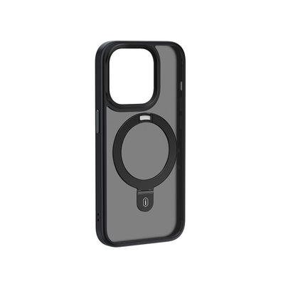 iPhone 15 Pro Max Kılıf Wiwu ZMM-010 M-safe Şarj Özellikli Mat Arka Yüzey Standlı Kapak