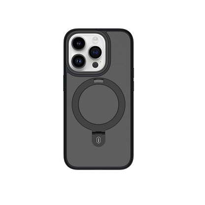 iPhone 15 Pro Max Kılıf Wiwu ZMM-010 M-safe Şarj Özellikli Mat Arka Yüzey Standlı Kapak