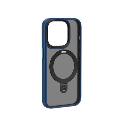 iPhone 15 Pro Kılıf Wiwu ZMM-010 M-safe Şarj Özellikli Mat Arka Yüzey Standlı Kapak