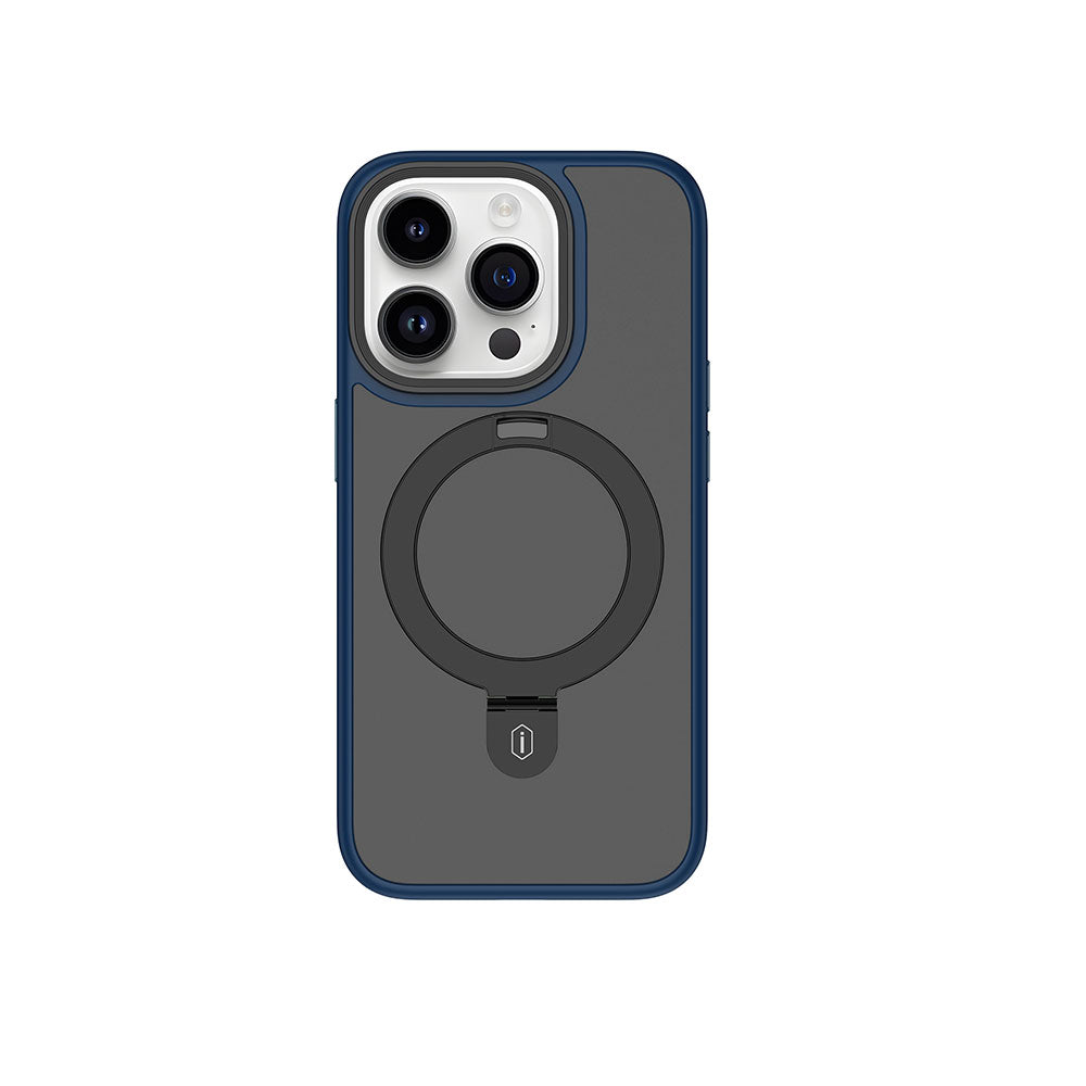 iPhone 15 Pro Kılıf Wiwu ZMM-010 M-safe Şarj Özellikli Mat Arka Yüzey Standlı Kapak