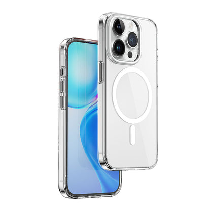 iPhone 15 Pro Kılıf Wiwu ZYS-013 M-safe Şarj Özellikli Renkli Kamera Çerçeveli Şeffaf Jelly Kapak