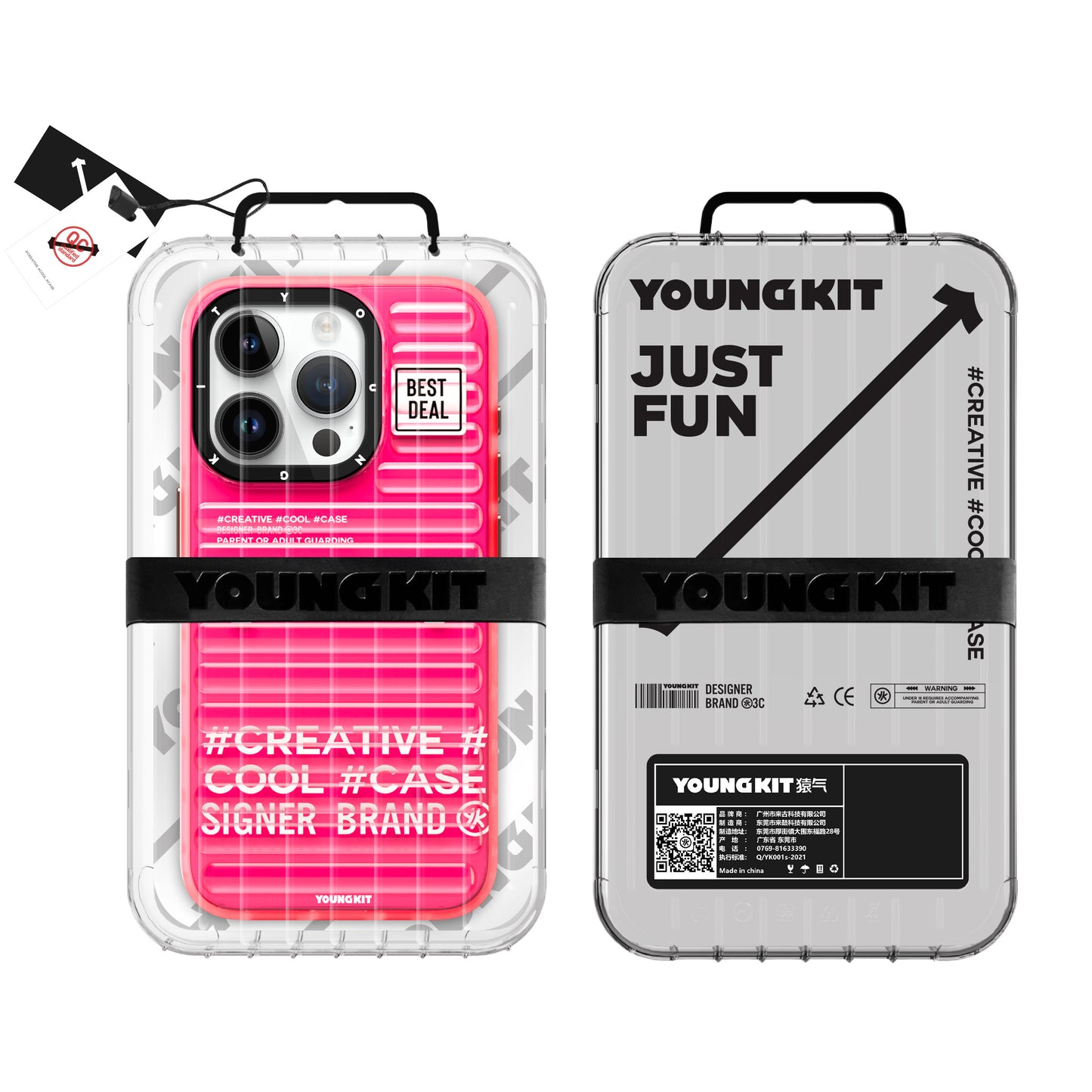 iPhone 15 Pro Kılıf YoungKit Luggage FireFly Serisi Kapak