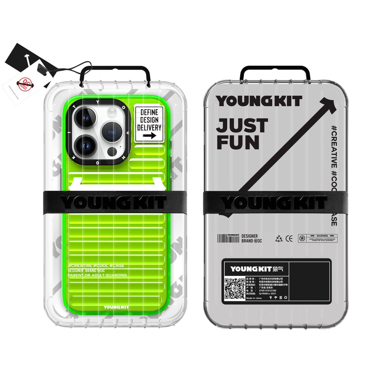 iPhone 15 Pro Kılıf YoungKit Luggage FireFly Serisi Kapak