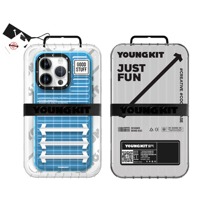 iPhone 15 Pro Kılıf YoungKit Luggage FireFly Serisi Kapak