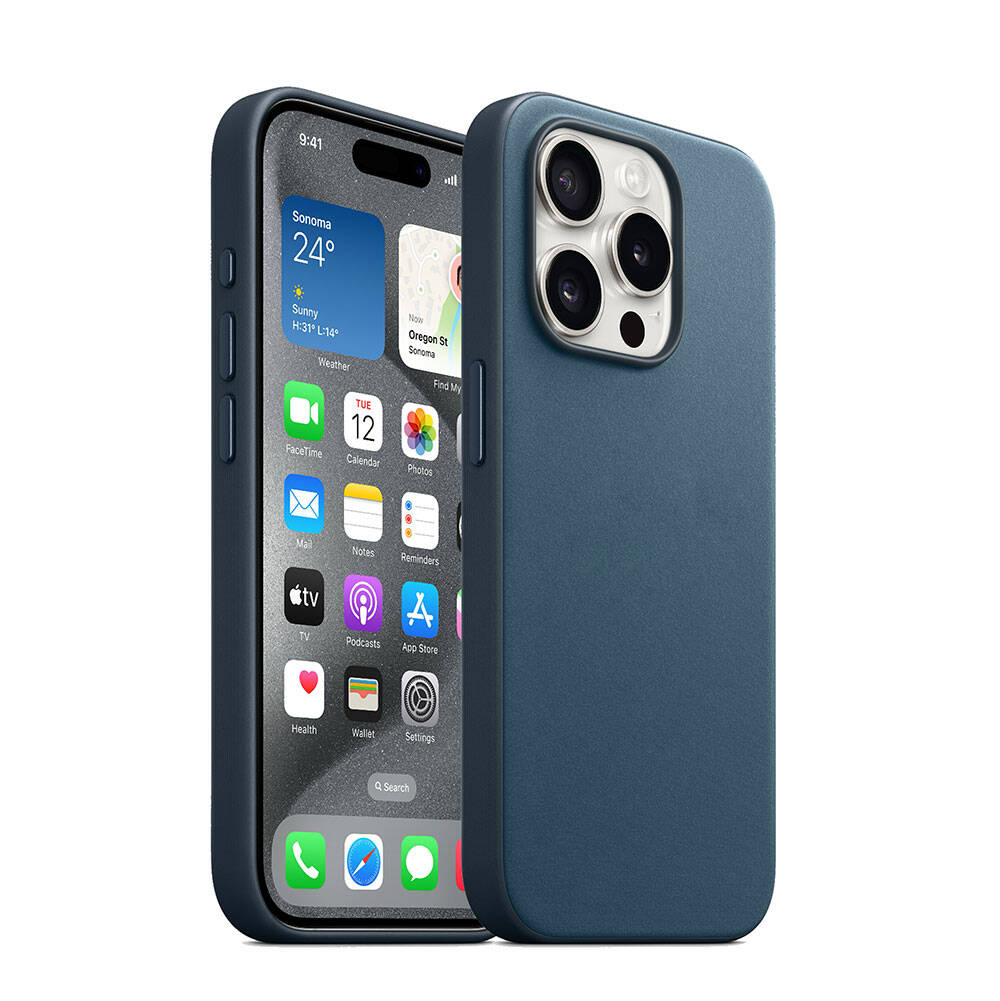 Apple iPhone 15 Pro Kılıf Zore M-safe Şarj Özellikli Mikro Fiber Optimal Kapak