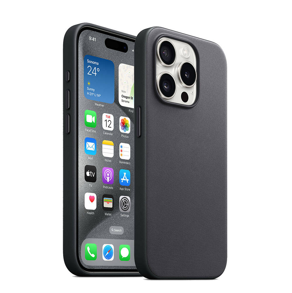 Apple iPhone 15 Pro Kılıf Zore M-safe Şarj Özellikli Mikro Fiber Optimal Kapak