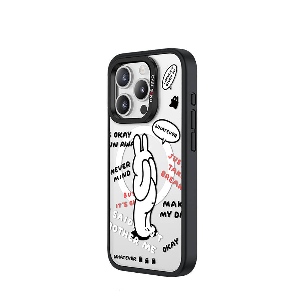 iPhone 15 Pro M-safe Şarj Özellikli Casebang Chill Out Serisi Mıknatıslı Arka Panel