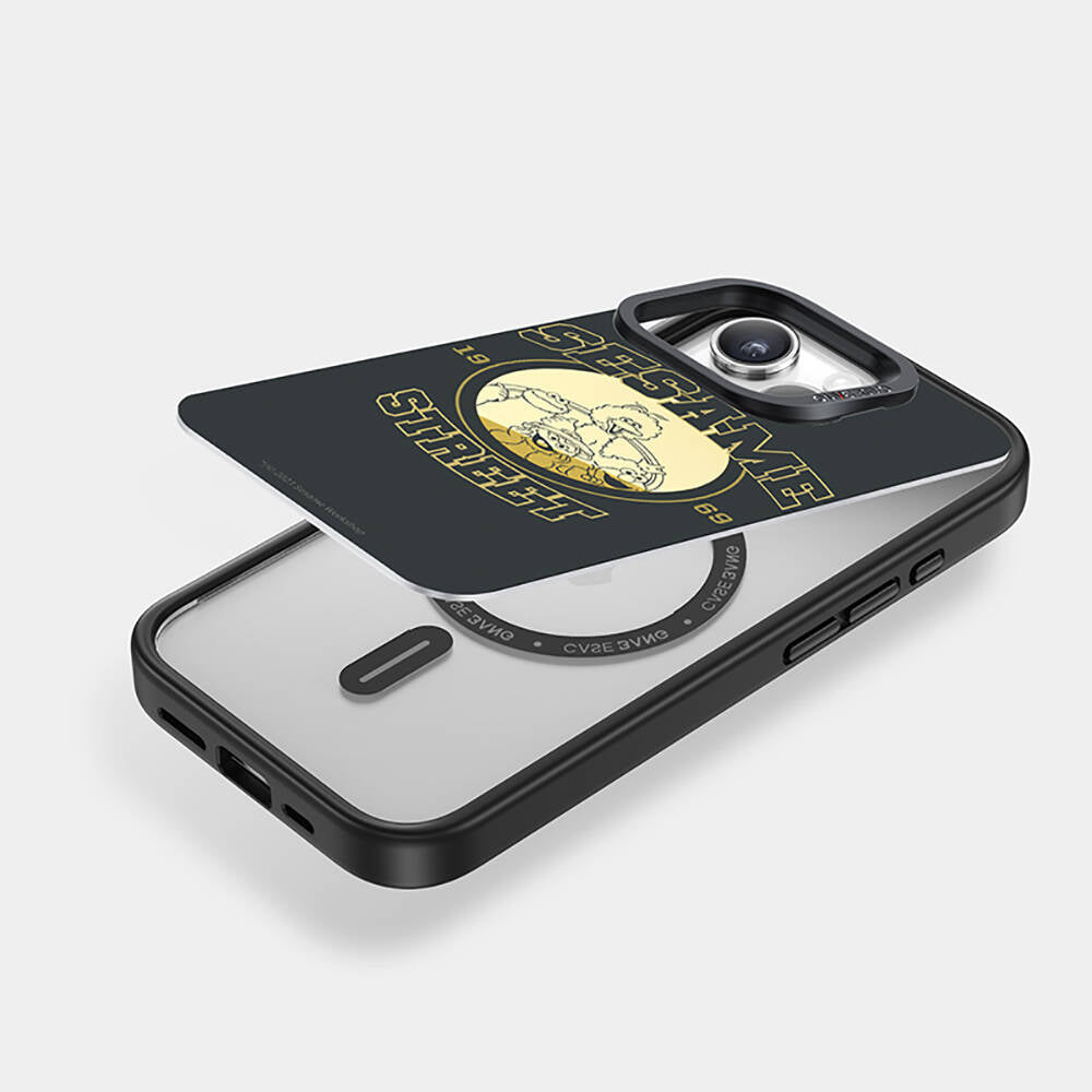 iPhone 15 Pro M-safe Şarj Özellikli Casebang Sesame Street Serisi Mıknatıslı Arka Panel