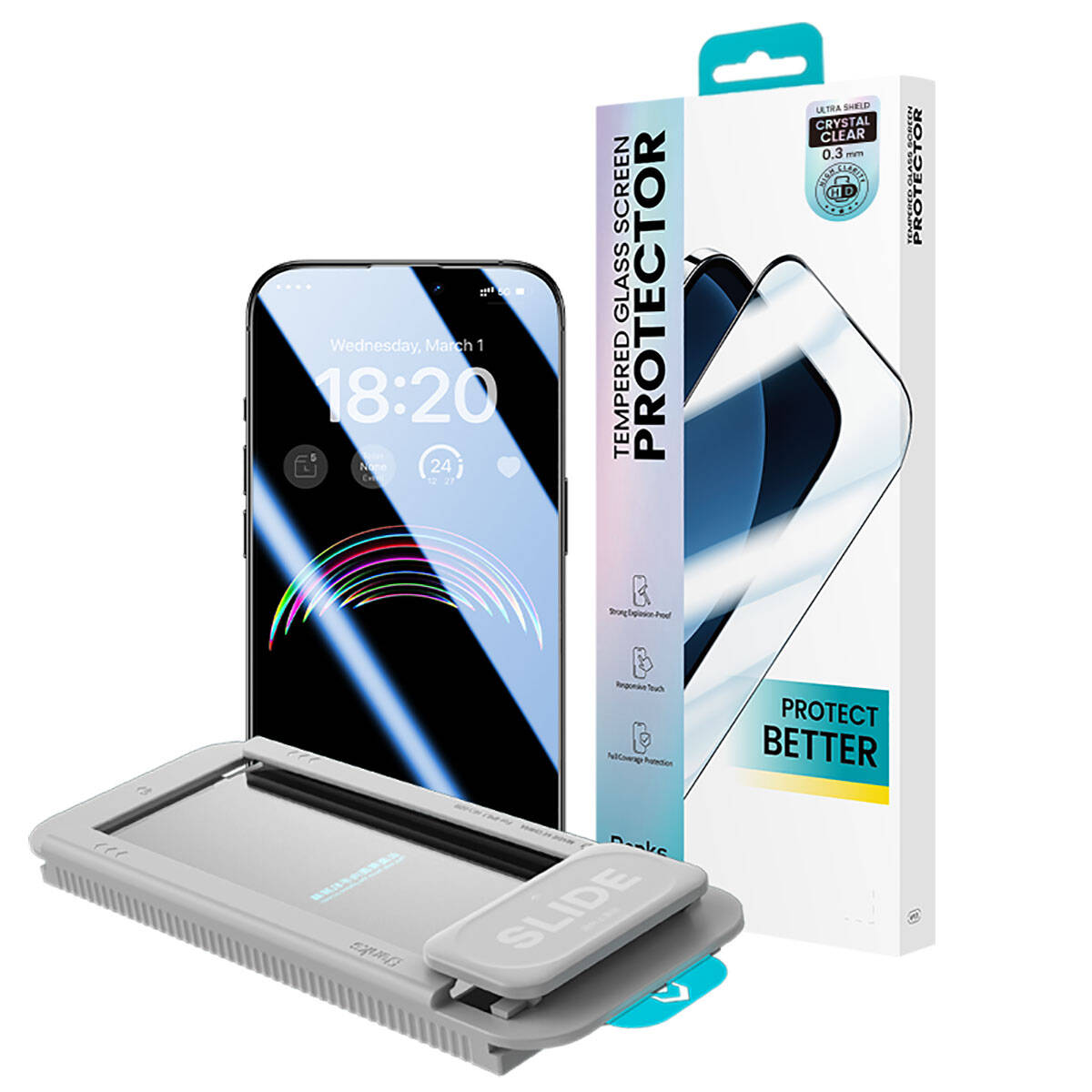 iPhone 15 Pro Max Benks V Pro Ultra Shield 0.3mm Ekran Koruyucu + Kolay Uygulama Aparatlı