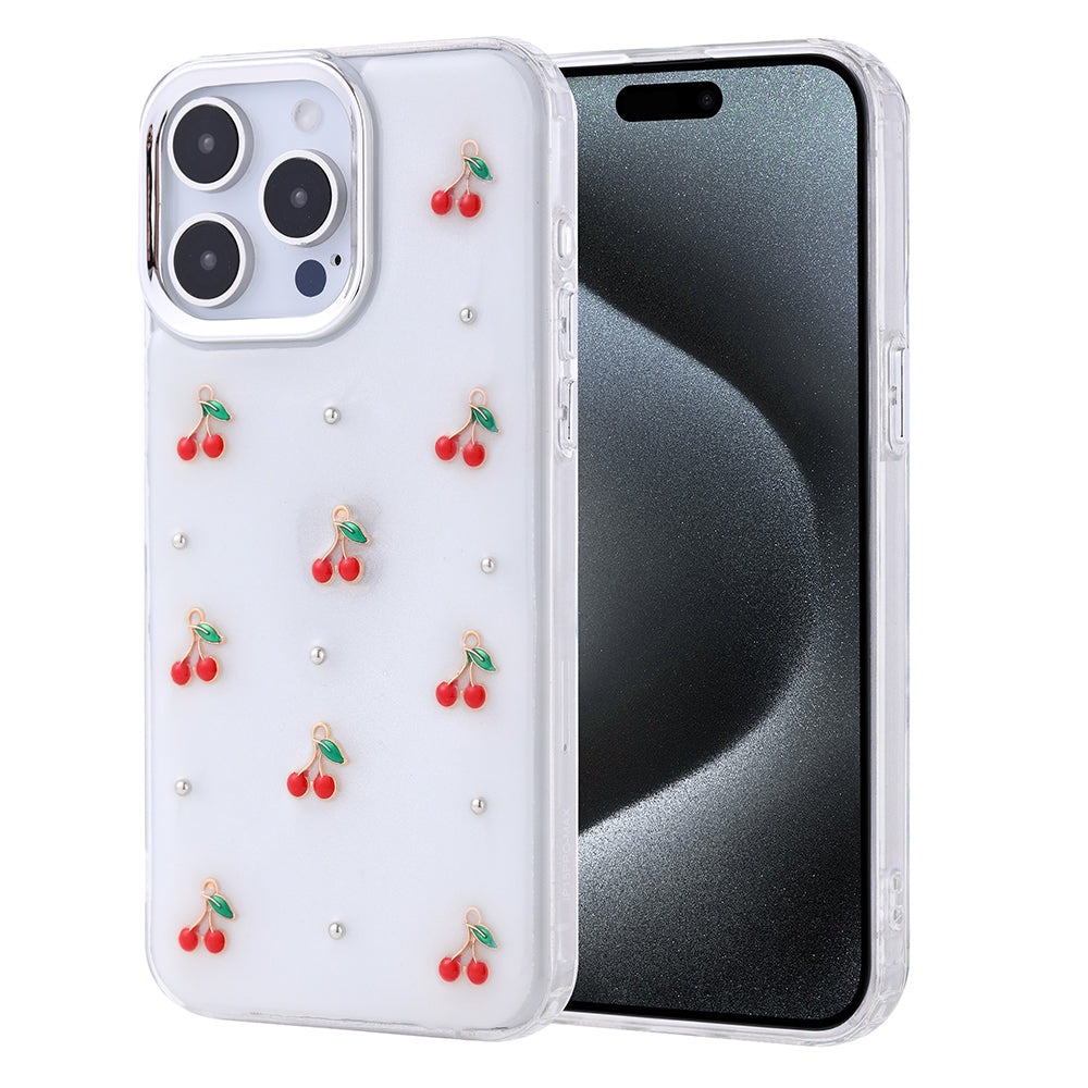 Apple iPhone 15 Pro Max Kılıf Airbag Tasarımlı Simli Şeffaf Zore Kutup Kapak